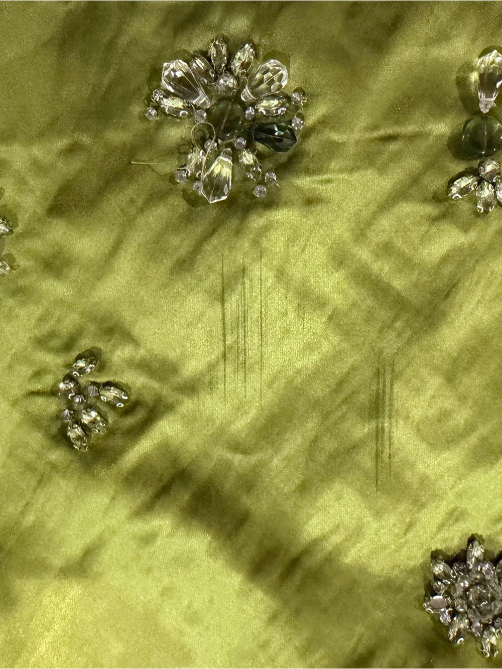 J. Crew Lime Green Embellished Mini Skirt - Picture 1 of 7